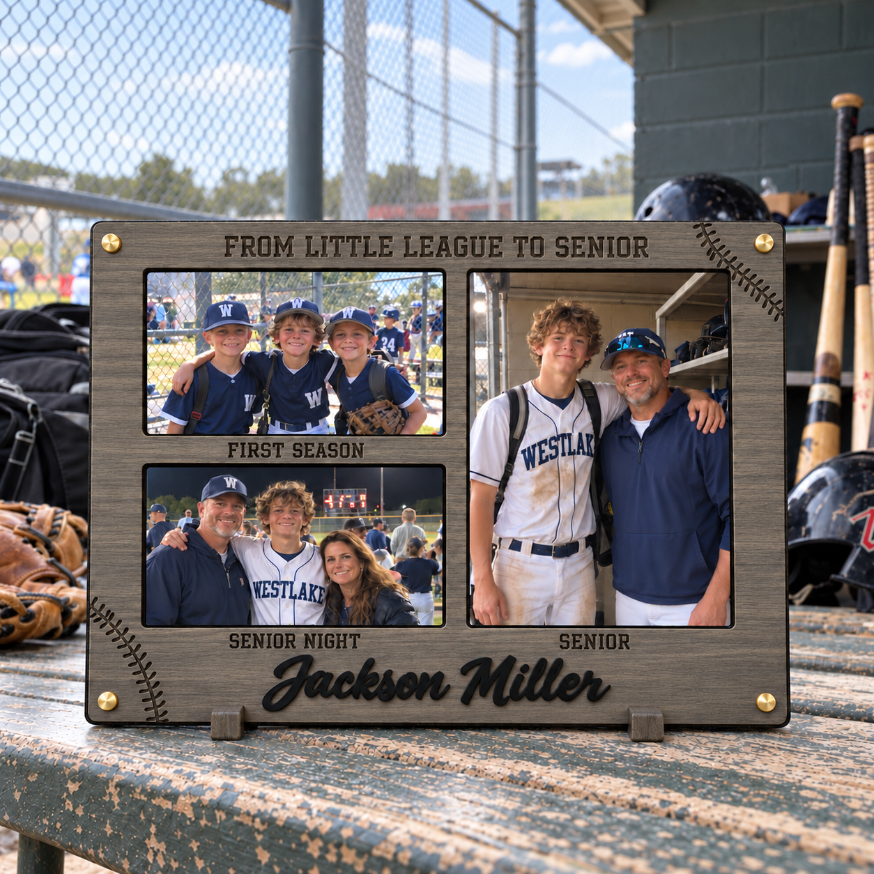 📸Personalized Baseball Senior Night Photo Frame | From Little League to Senior Custom Name Keepsake