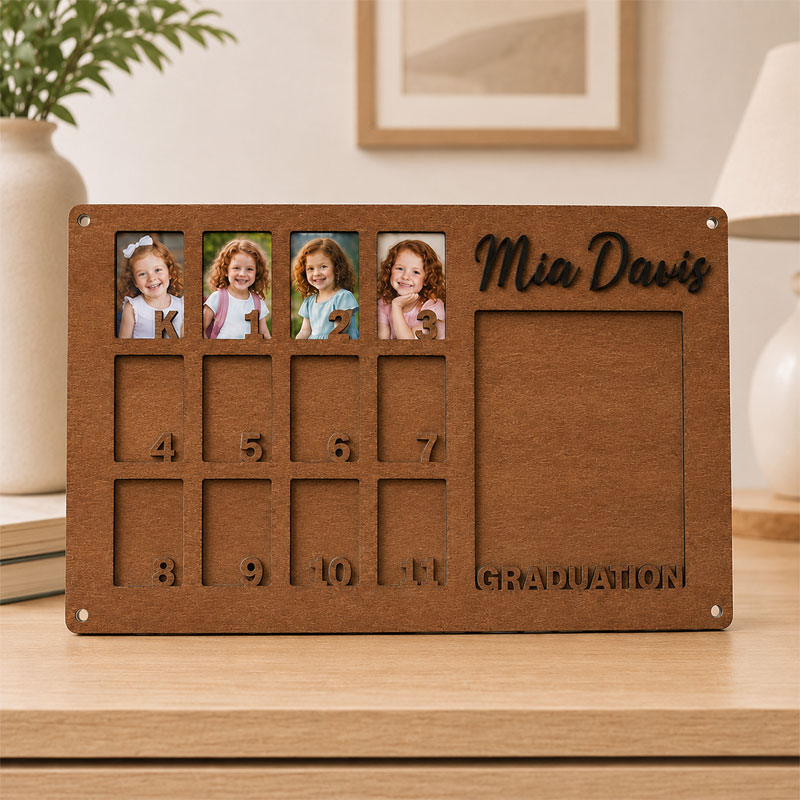 ✨Personalized K-11 Graduation Photo Frame | Custom Name School Years Memory Board