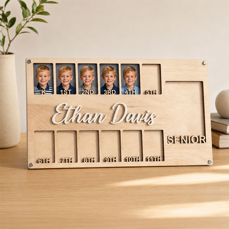 🖼️Personalized School Years Photo Frame | Custom Name Kindergarten to Senior Graduation Keepsake
