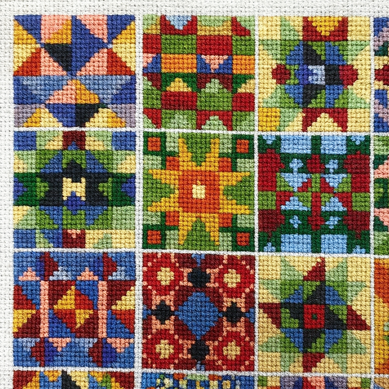 Tiles Quilt Cross Stitch DIY Kit