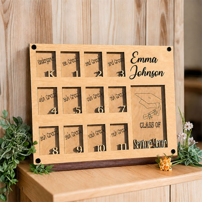 📸 Personalized K–12 School Years Photo Frame  |  Kindergarten to Senior Graduation Keepsake