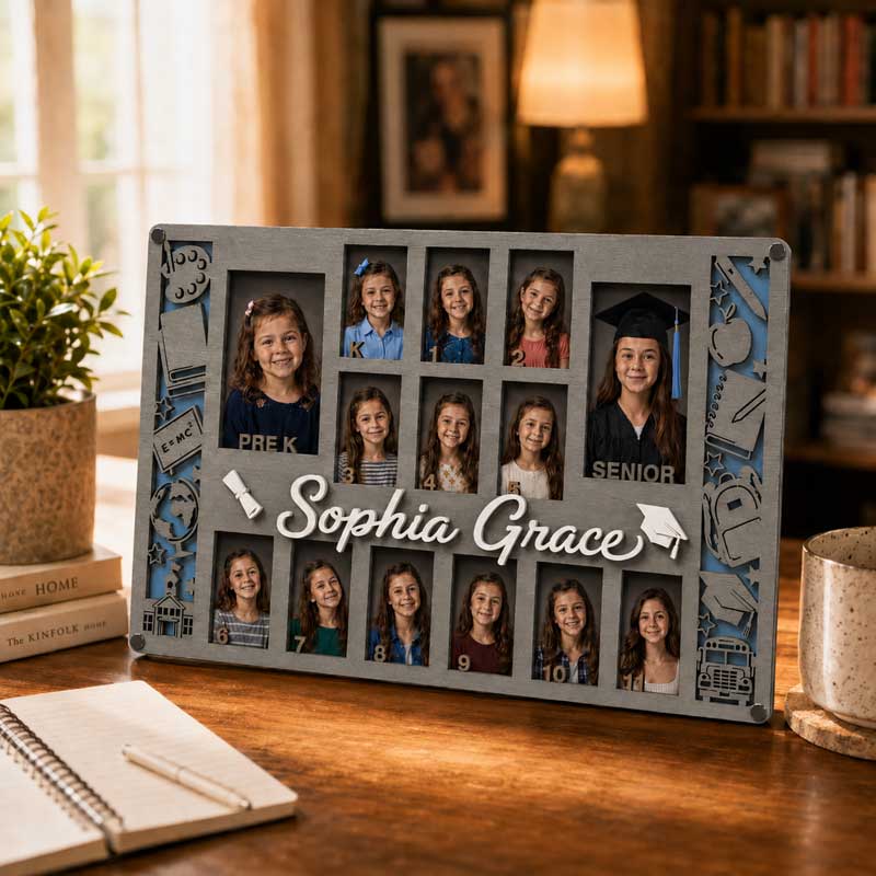 🎓✨ Custom School Memory Photo Frame 