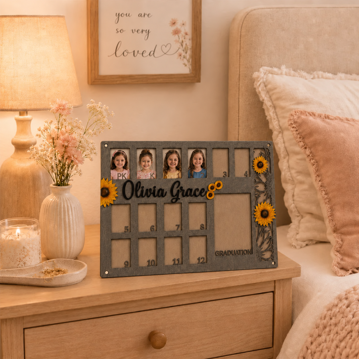 🌻 Personalized School Years Photo Frame| Pre-K to Graduation Photo Frame