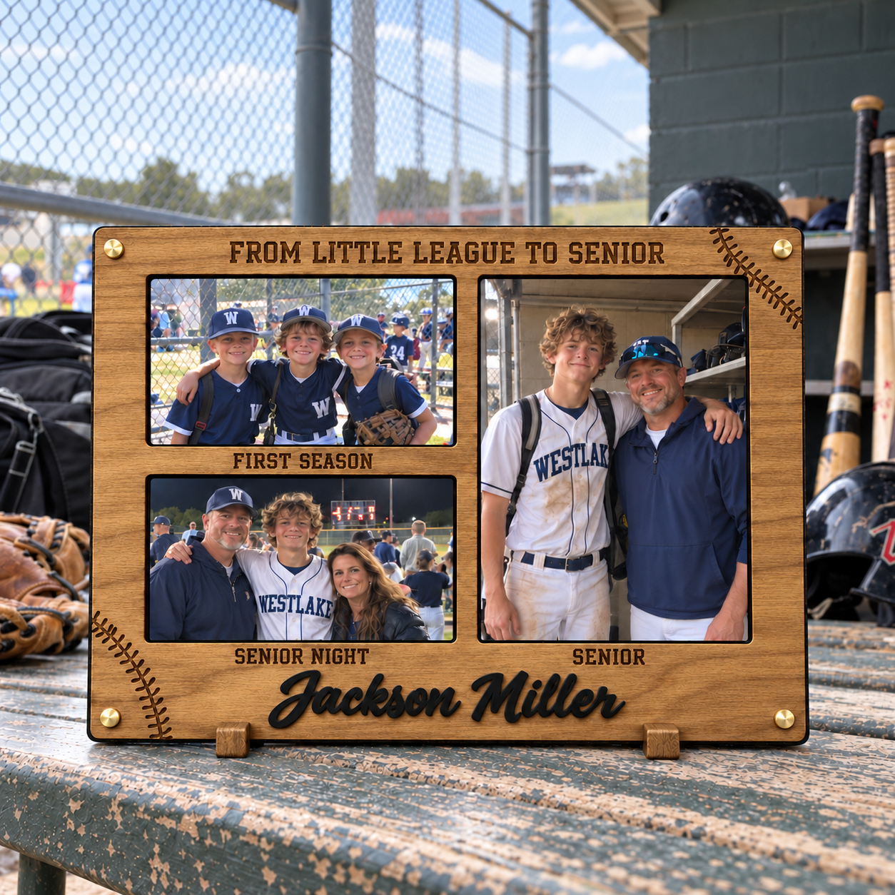 📸Personalized Baseball Senior Night Photo Frame | From Little League to Senior Custom Name Keepsake