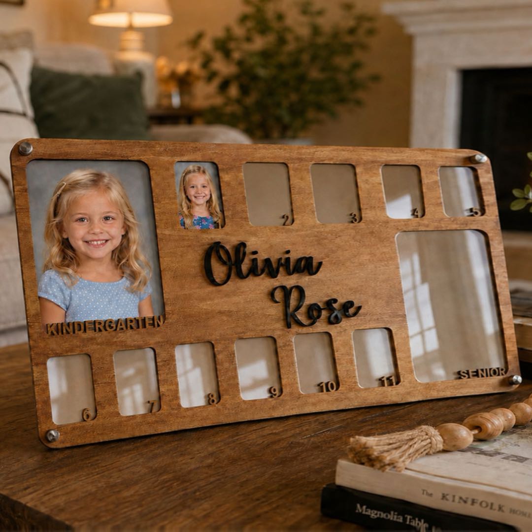 ✨Personalized School Years Photo Frame |  Kindergarten to Senior Graduation Keepsake