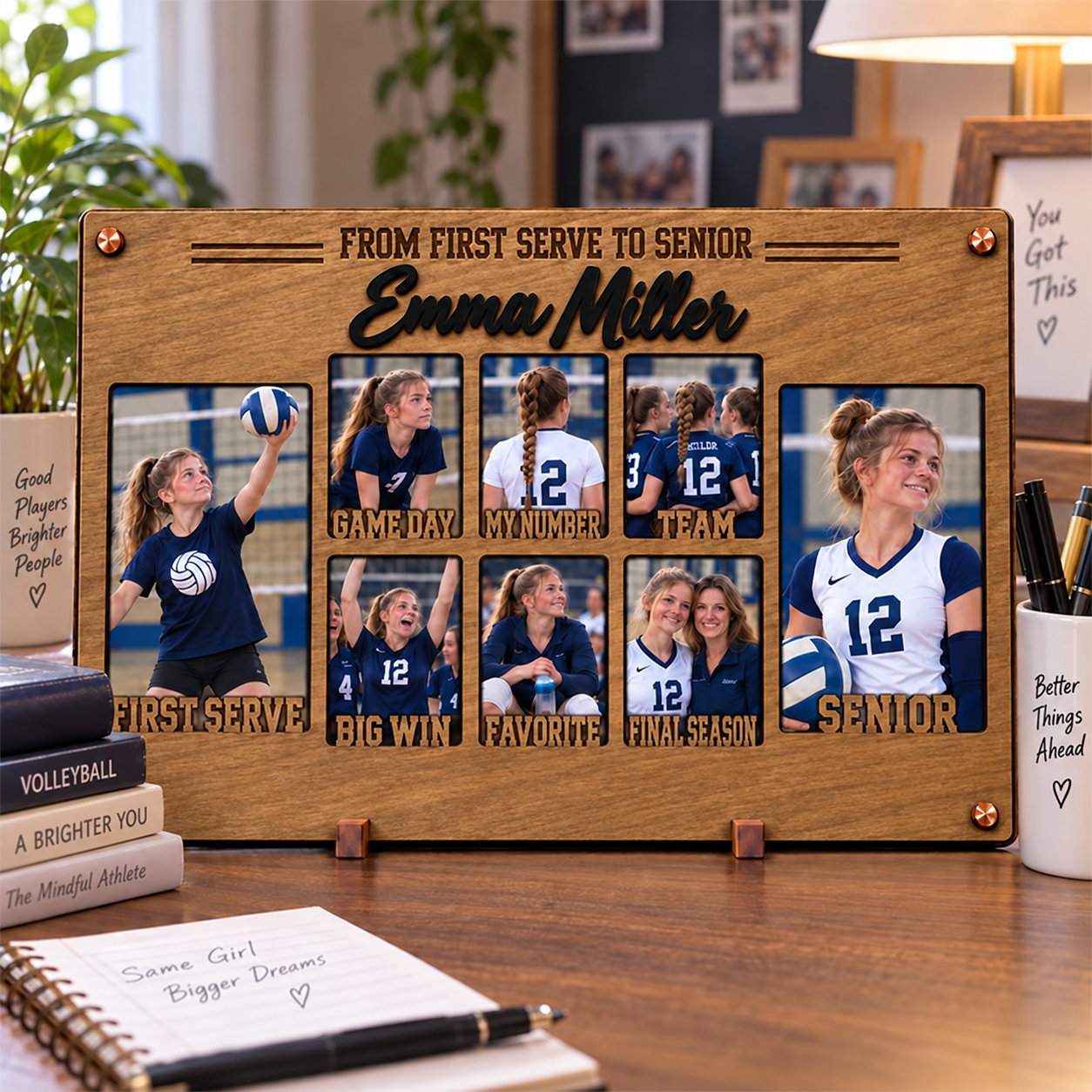 🏐Personalized Volleyball Senior Photo Frame | From First Serve to Senior Custom Athlete Memory Collage