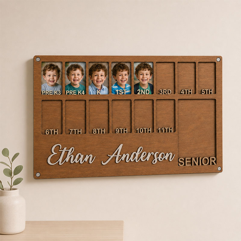 🕰️Personalized School Years Photo Frame | Pre-K to Senior Graduation Memory Display