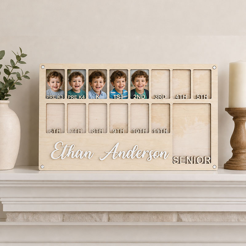 🕰️Personalized School Years Photo Frame | Pre-K to Senior Graduation Memory Display