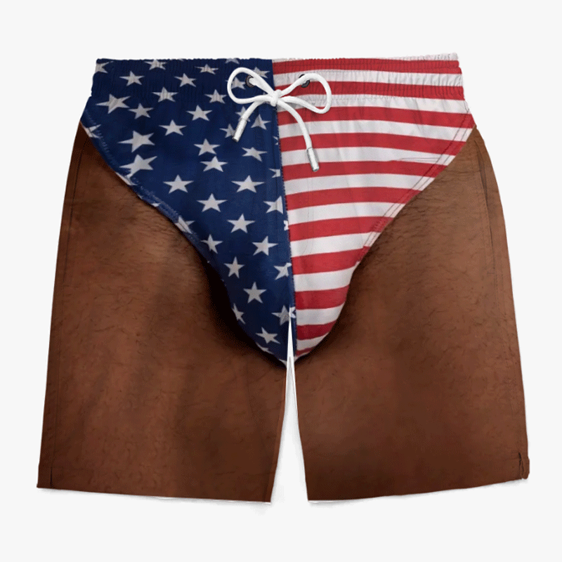 🔥Last Day 60% OFF🌟Custom Funny Patriotic Men Swim Trunks