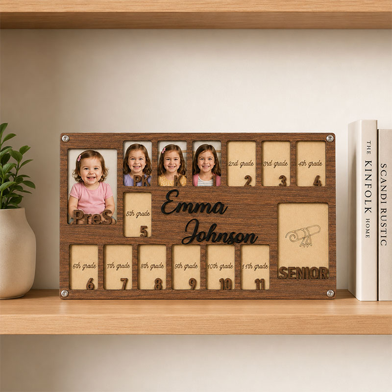 📸Personalized School Years Photo Frame | Preschool to Senior Year Wooden Graduation Keepsake