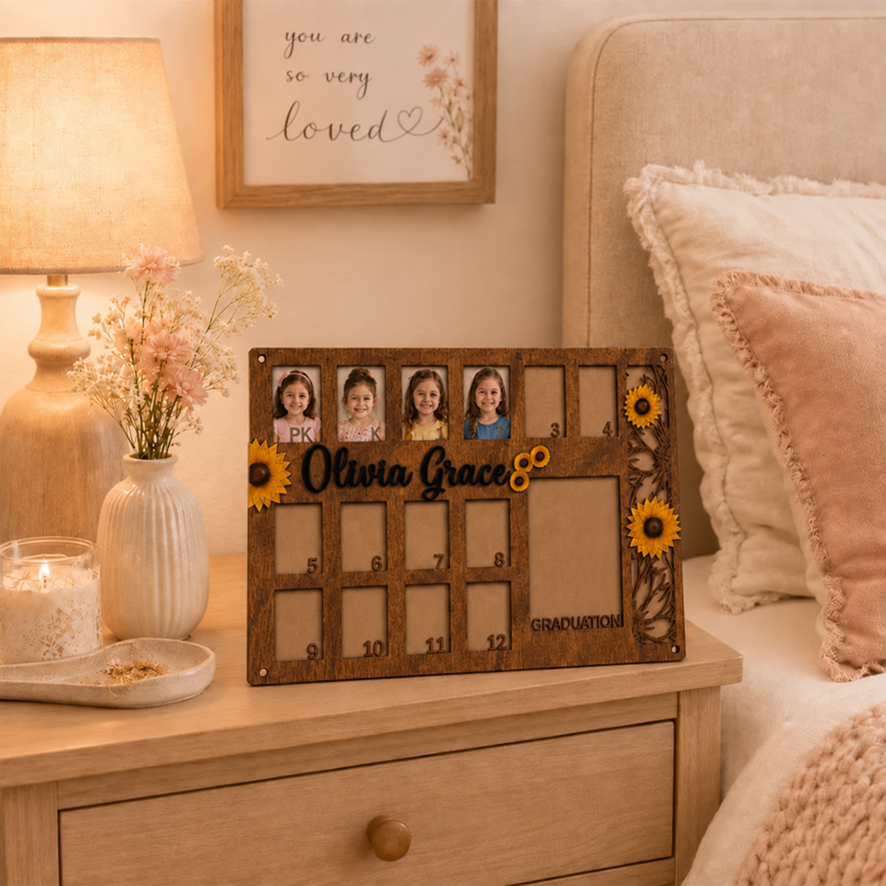 🌻 Personalized School Years Photo Frame| Pre-K to Graduation Photo Frame