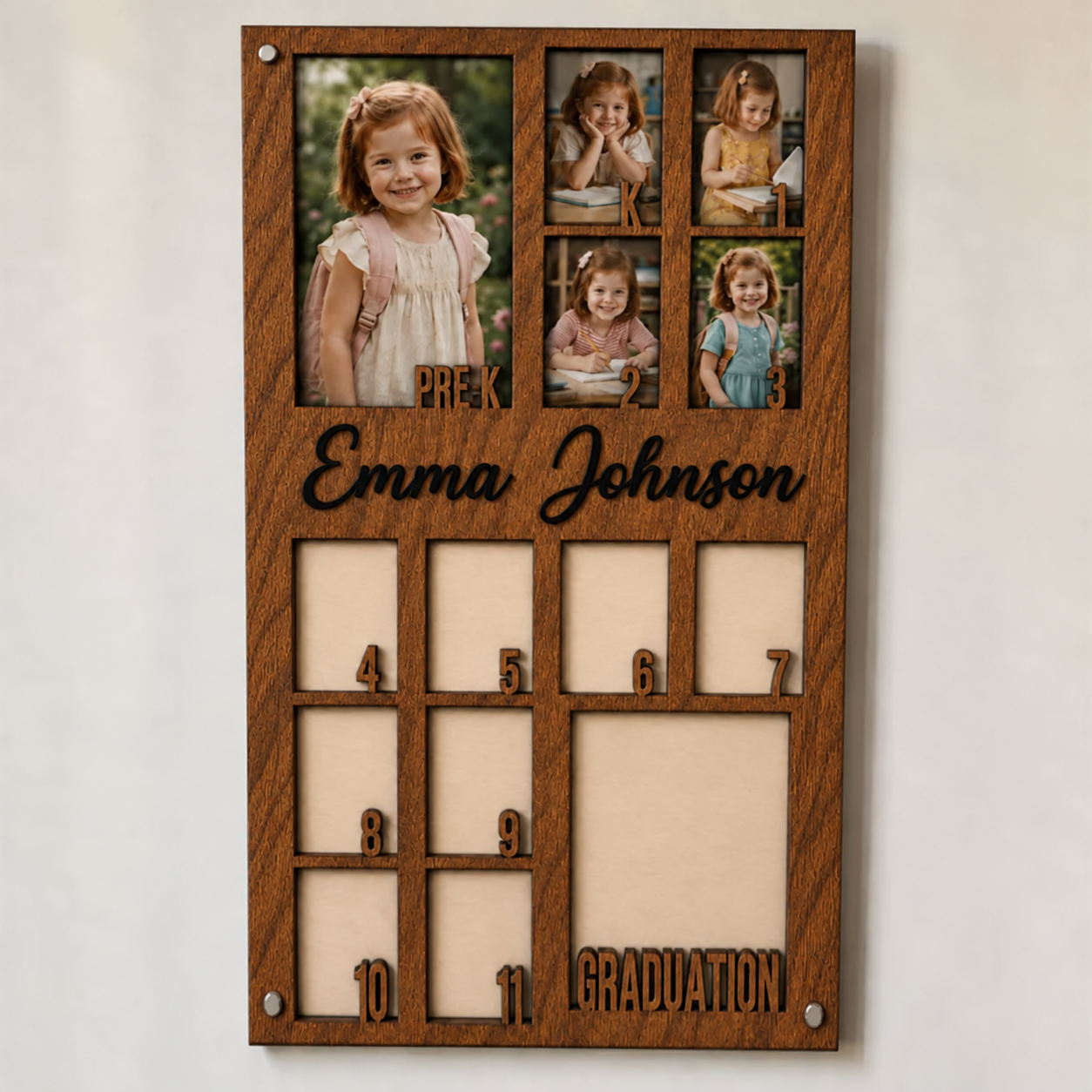 🏫Personalized School Years Photo Frame  |  Custom Name Memory Display from Pre-K to Graduation