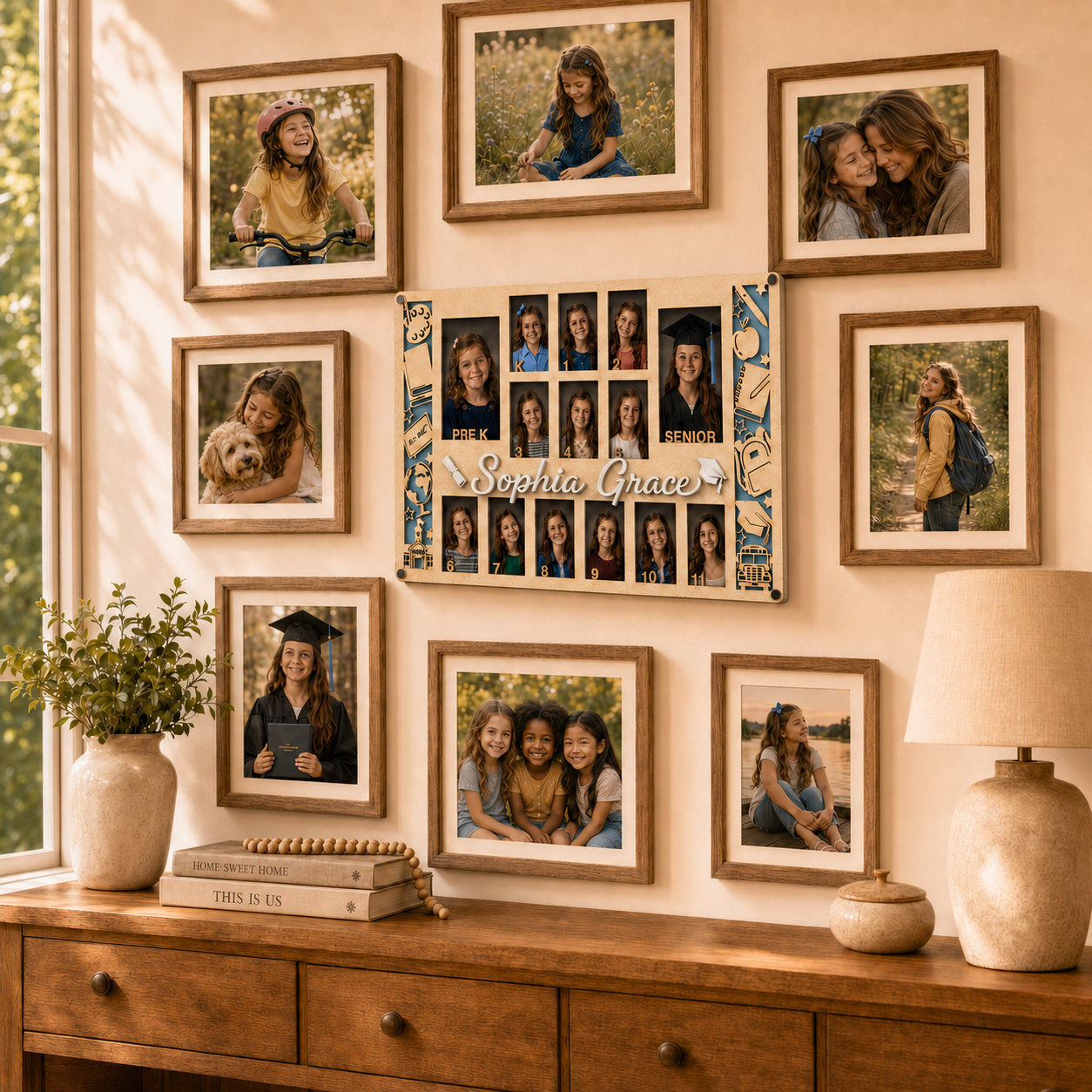 🎓✨ Custom School Memory Photo Frame – From First Day of School to Graduation, A Lifetime of Memories