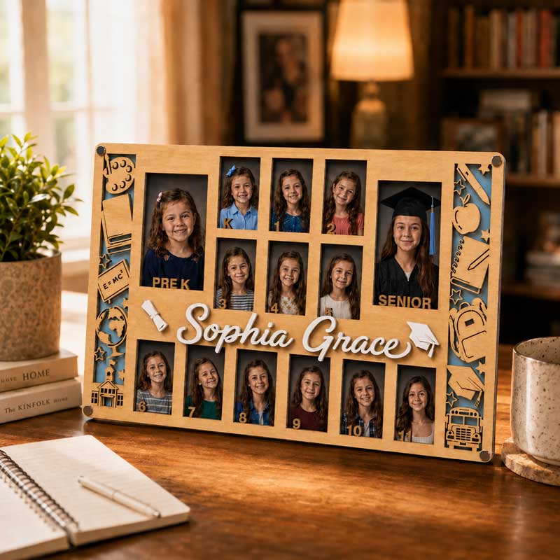 🎓✨ Custom School Memory Photo Frame 