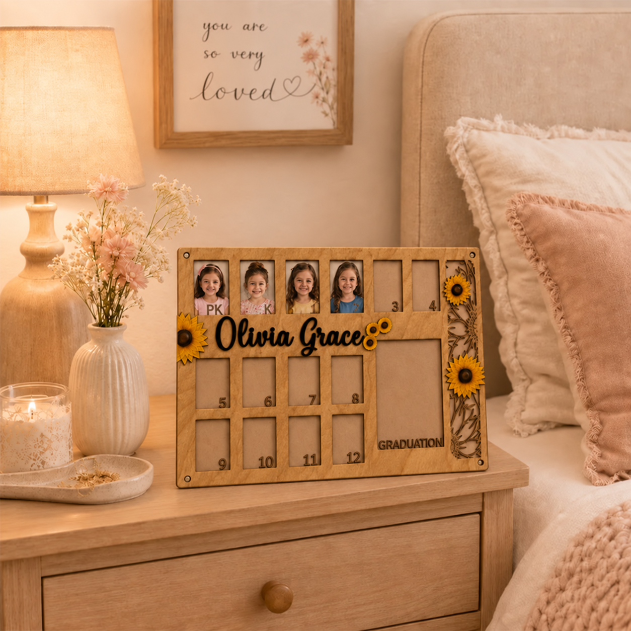 🌻 Personalized School Years Photo Frame| Pre-K to Graduation Photo Frame