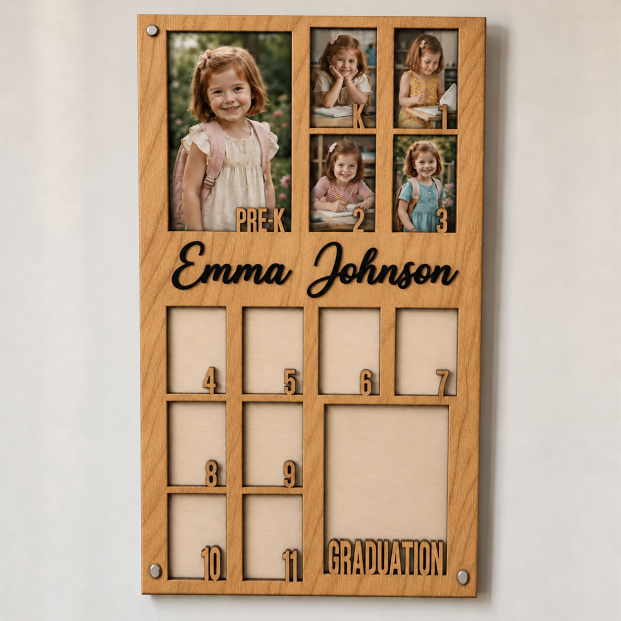 🏫Personalized School Years Photo Frame  |  Custom Name Memory Display from Pre-K to Graduation