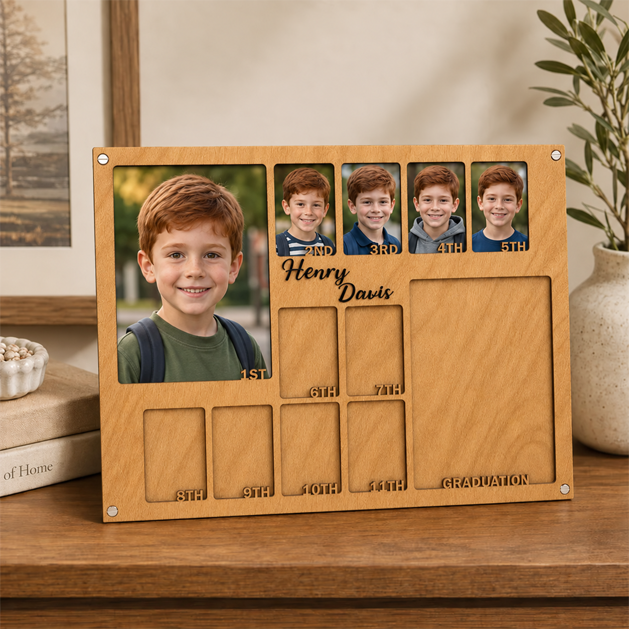 🎓Personalized School Years Photo Frame | 1st Grade to Graduation Childhood Memory Keepsake