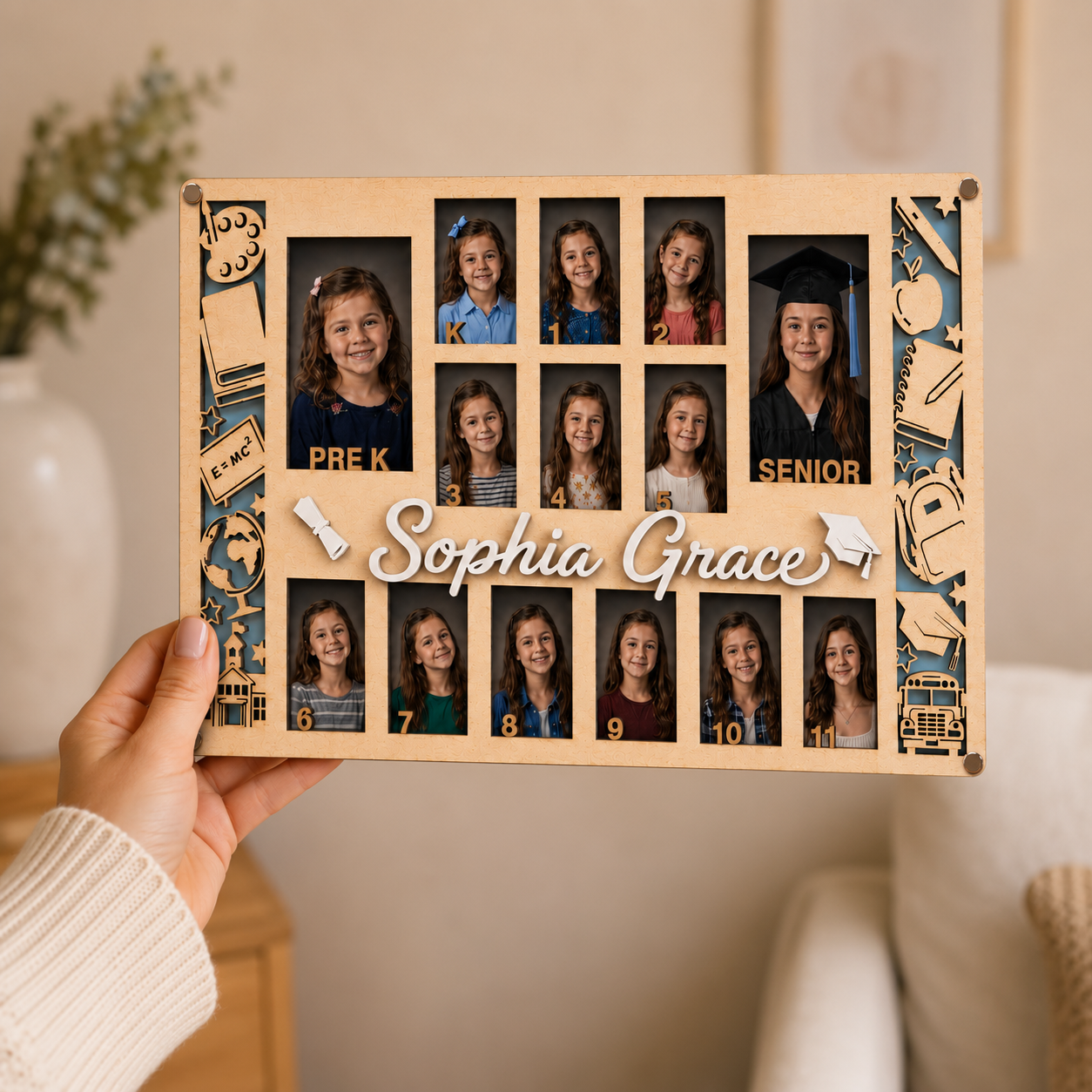 🎓✨ Custom School Memory Photo Frame – From First Day of School to Graduation, A Lifetime of Memories