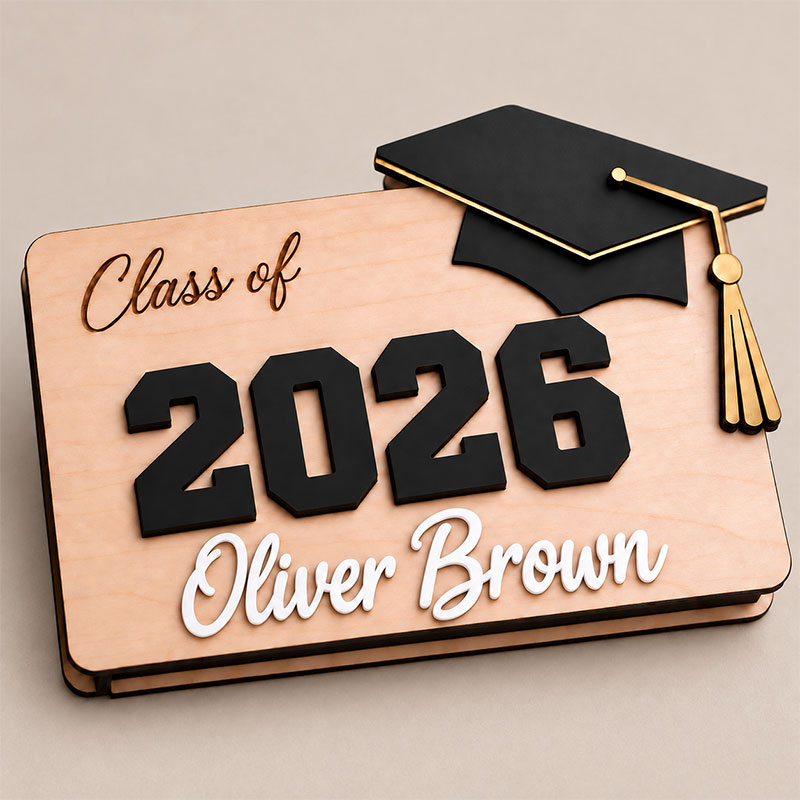 🎓Personalized Class of 2026 Graduation Card Holder | Custom Name  Graduation Keepsake