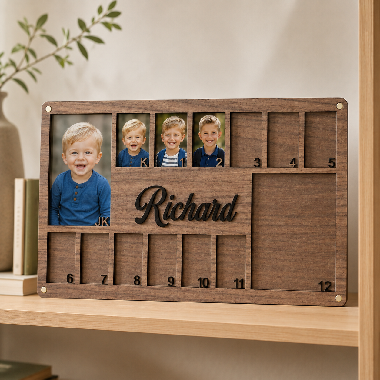 ✨Personalized School Years Photo Frame | JK to 12th Grade Wooden Graduation Keepsake