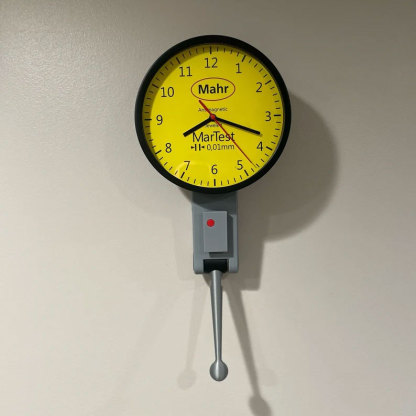 8" Dial Indicator Wall Clock, Great Gift for Machinist / Engineer / CNC Manufacturing Technician