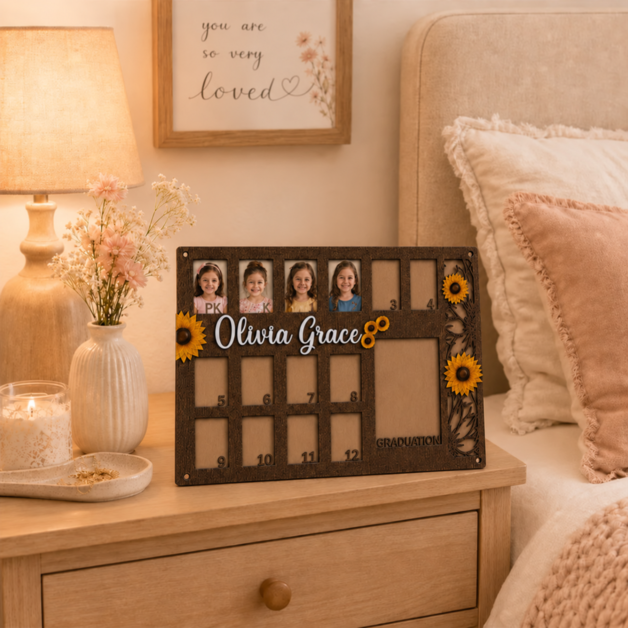 🌻 Personalized School Years Photo Frame| Pre-K to Graduation Photo Frame
