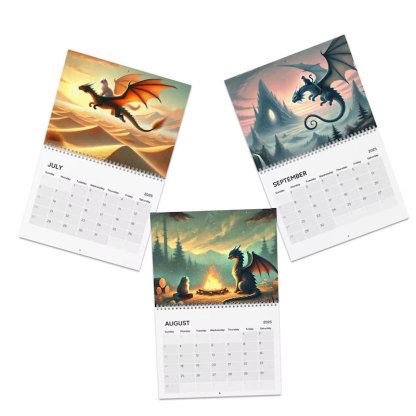 2025 Cat Dragon Rider Calendar
