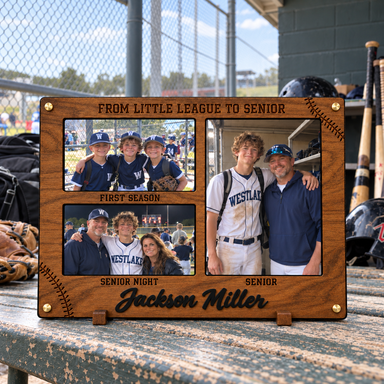📸Personalized Baseball Senior Night Photo Frame | From Little League to Senior Custom Name Keepsake