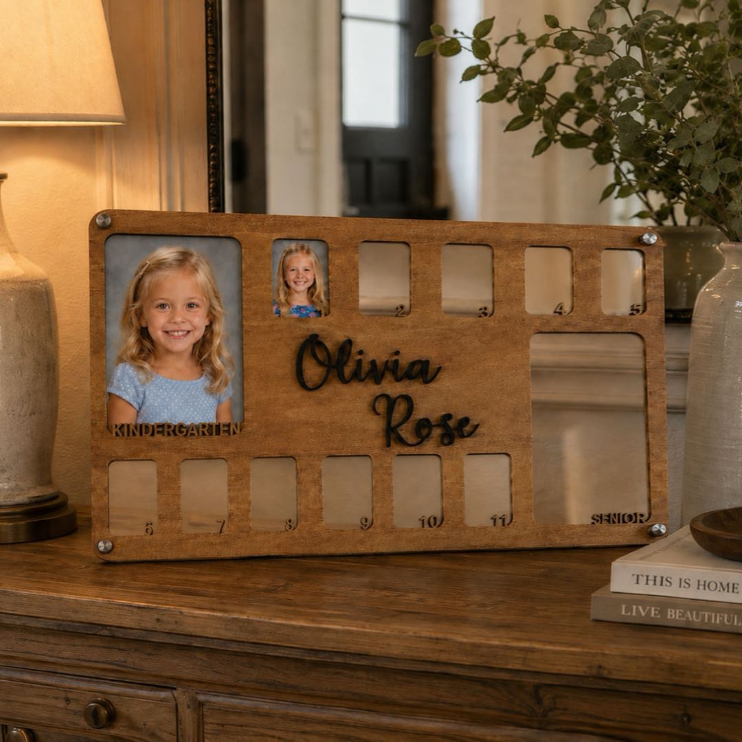 ✨Personalized School Years Photo Frame |  Kindergarten to Senior Graduation Keepsake