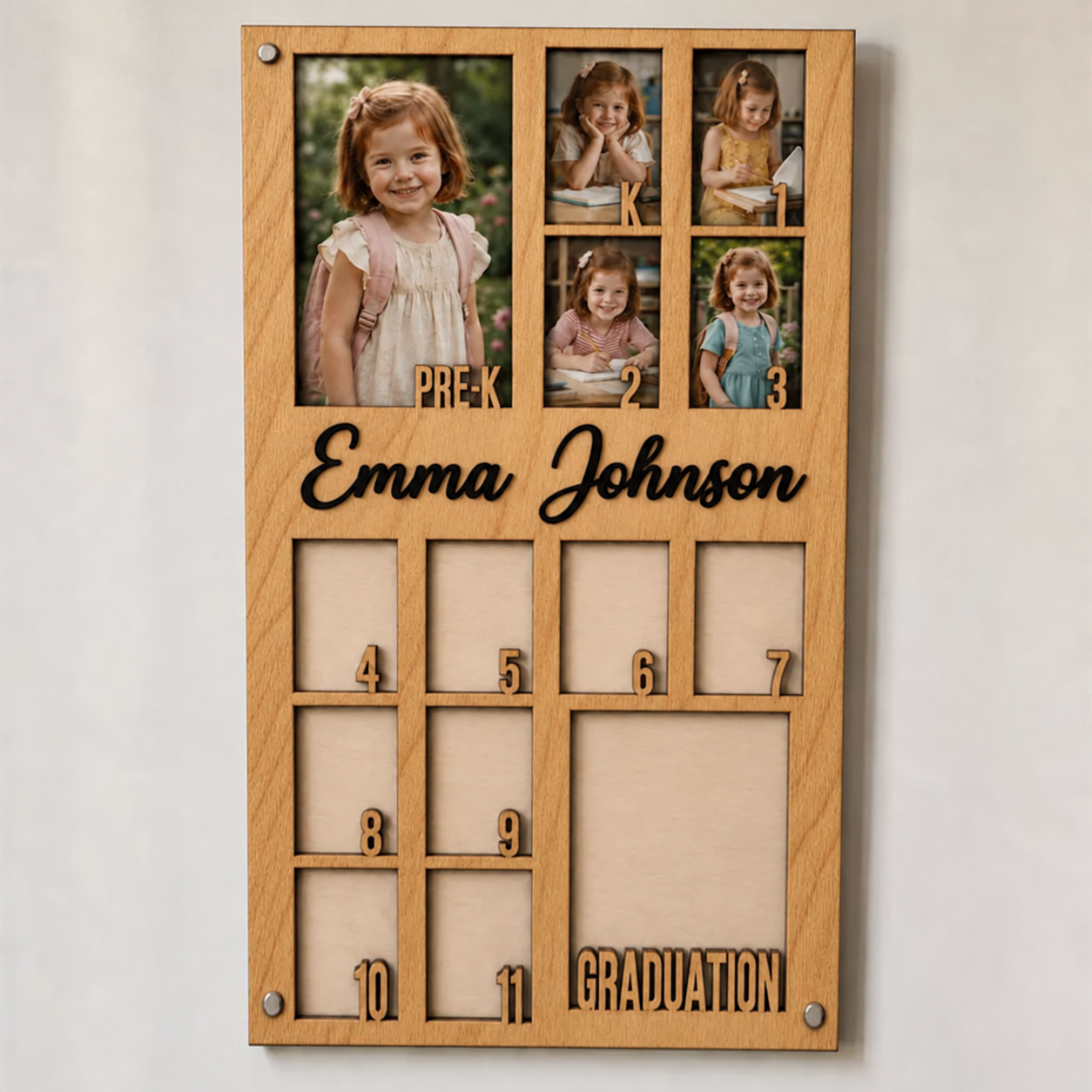 🏫Personalized School Years Photo Frame  |  Custom Name Memory Display from Pre-K to Graduation
