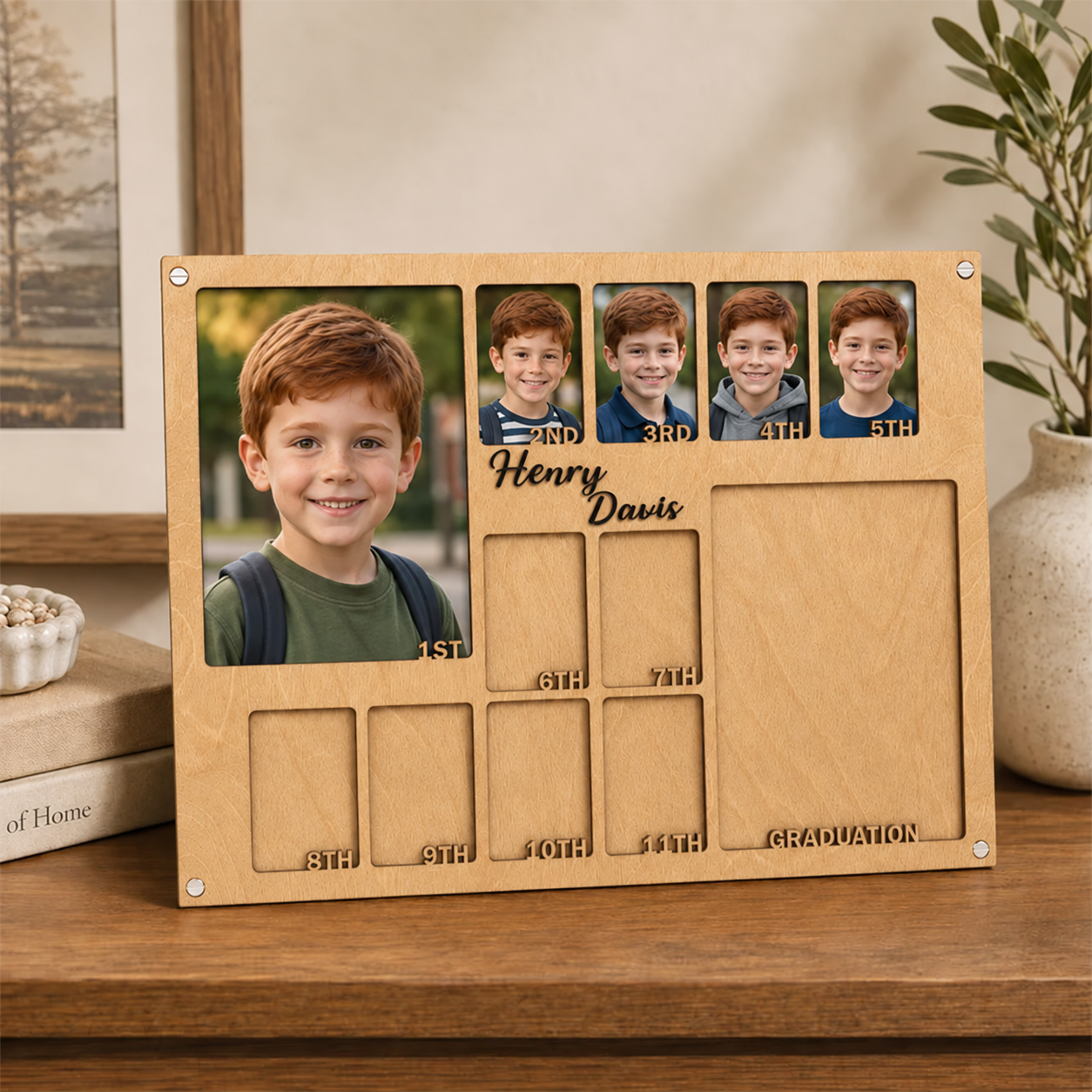 🎓Personalized School Years Photo Frame | 1st Grade to Graduation Childhood Memory Keepsake