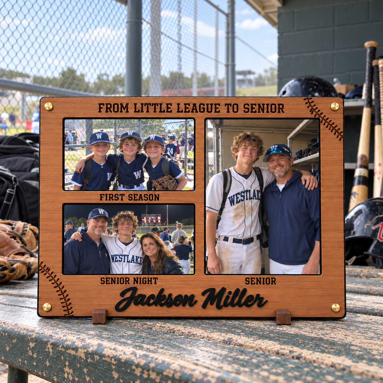 📸Personalized Baseball Senior Night Photo Frame | From Little League to Senior Custom Name Keepsake