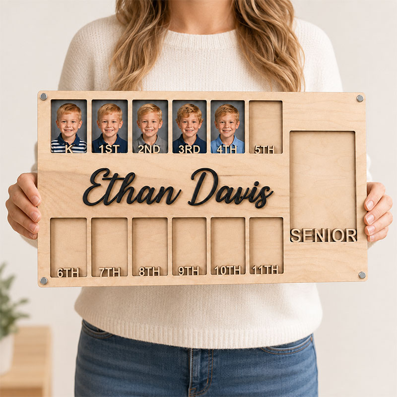 🖼️Personalized School Years Photo Frame | Custom Name Kindergarten to Senior Graduation Keepsake
