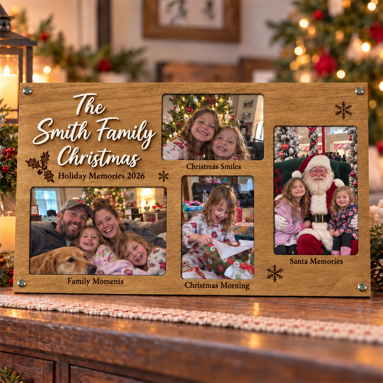 🎄Personalized Family Christmas Photo Frame  | Custom Family Name Holiday Memory Keepsake