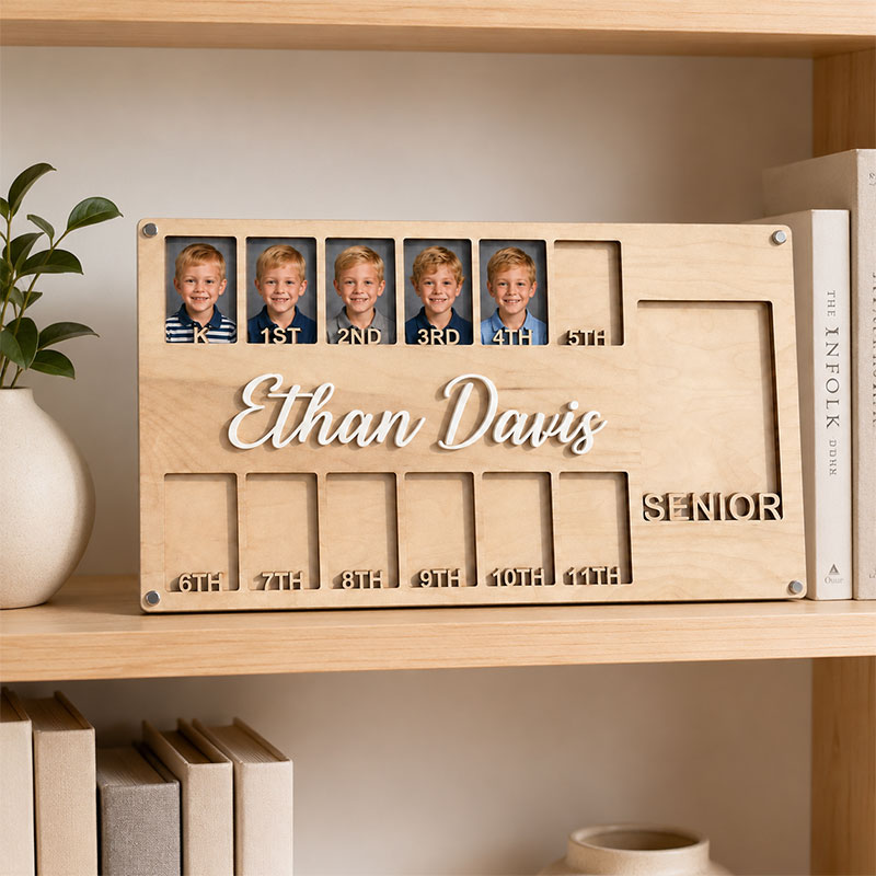🖼️Personalized School Years Photo Frame | Custom Name Kindergarten to Senior Graduation Keepsake