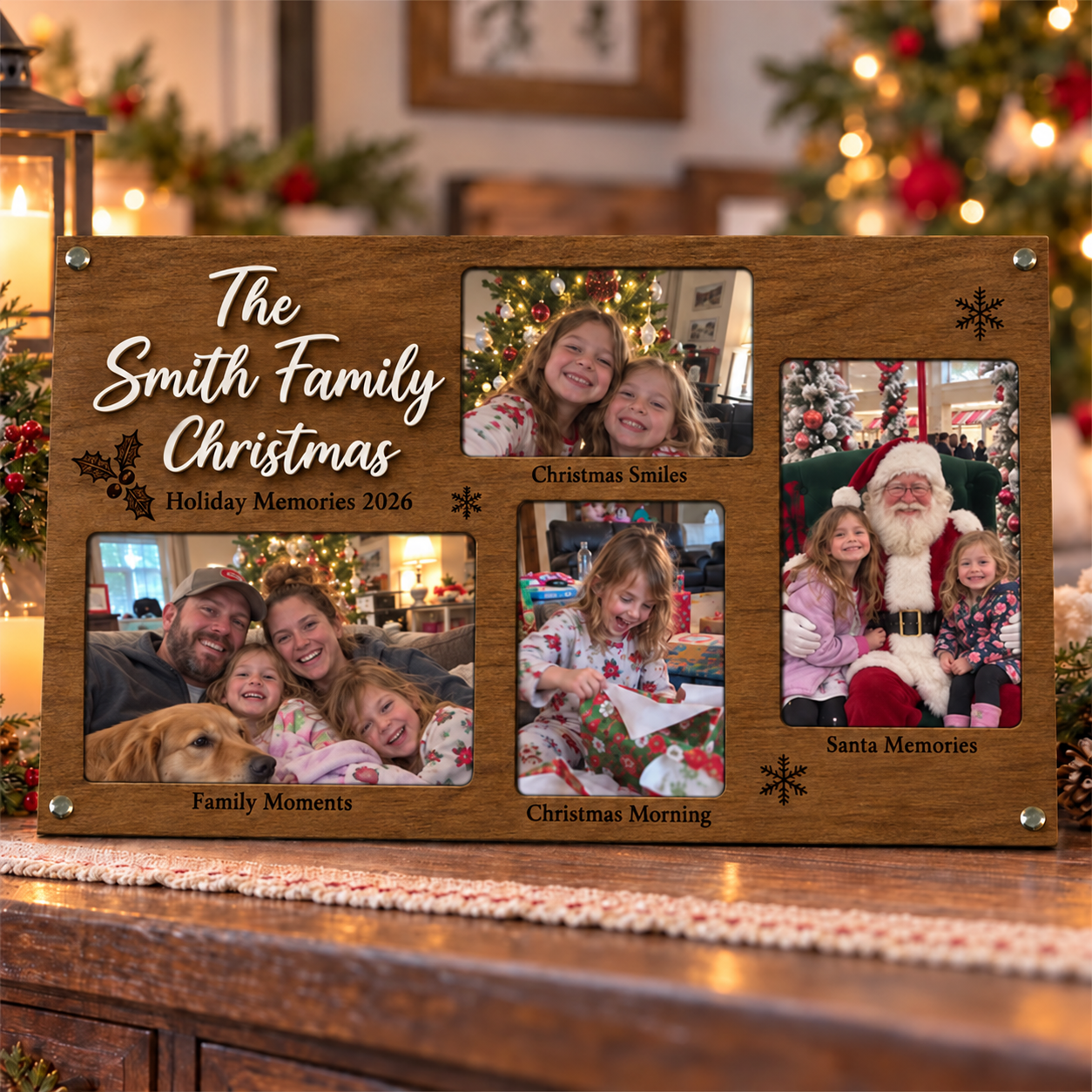 🎄Personalized Family Christmas Photo Frame  | Custom Family Name Holiday Memory Keepsake