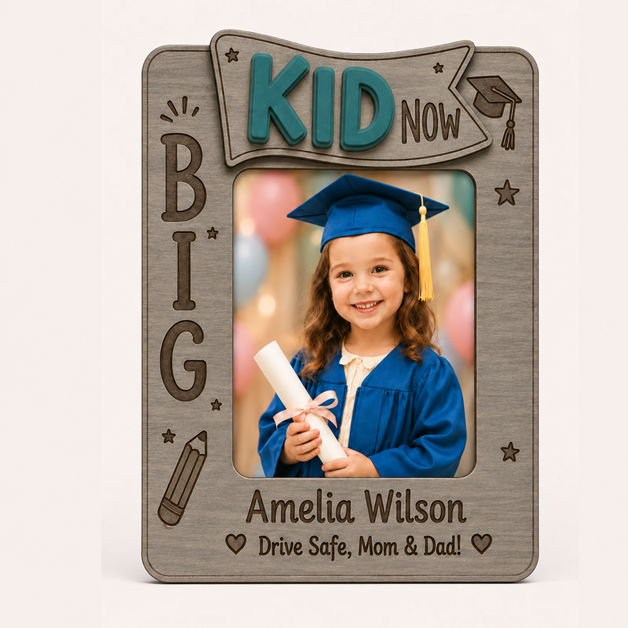 📸 Personalized Car Visor Photo Frame for Parents | Custom Kid Graduation Car Charm