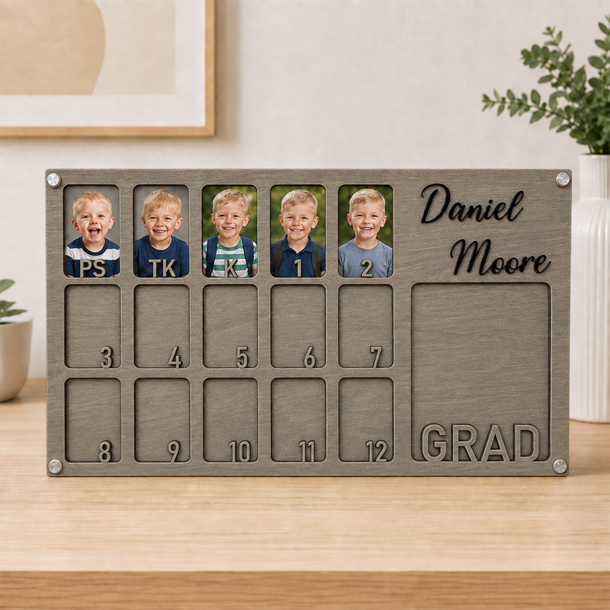 🎓Personalized School Years Photo Frame | Preschool to Graduation Memory Keepsake with Custom Name & Class Year