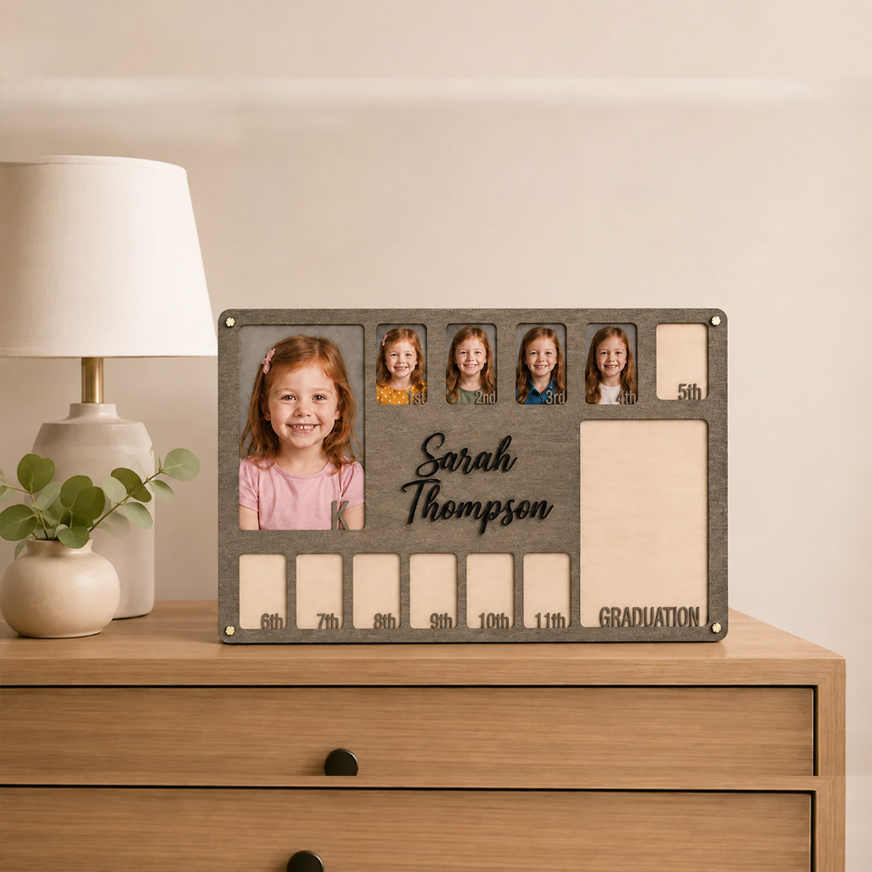 🎓 Personalized School Years Photo Frame | Kindergarten to Graduation Memory Keepsake