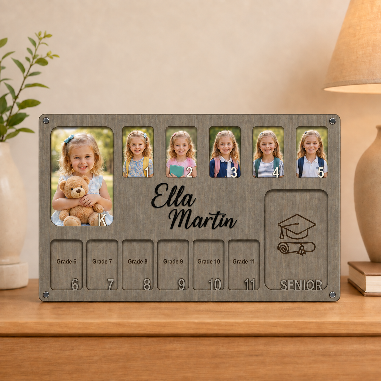 🎓 Personalized School Years Photo Frame | Kindergarten to Senior Graduation Keepsake