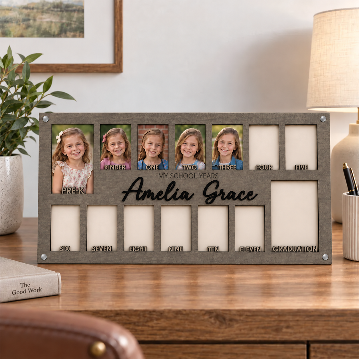 🌱Personalized School Years Photo Frame | Pre-K to Graduation Keepsake for Kids