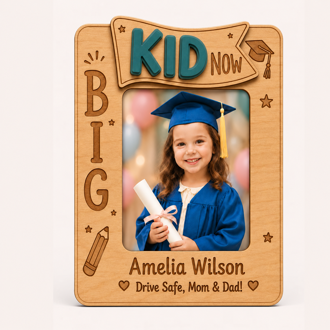 📸 Personalized Car Visor Photo Frame for Parents | Custom Kid Graduation Car Charm