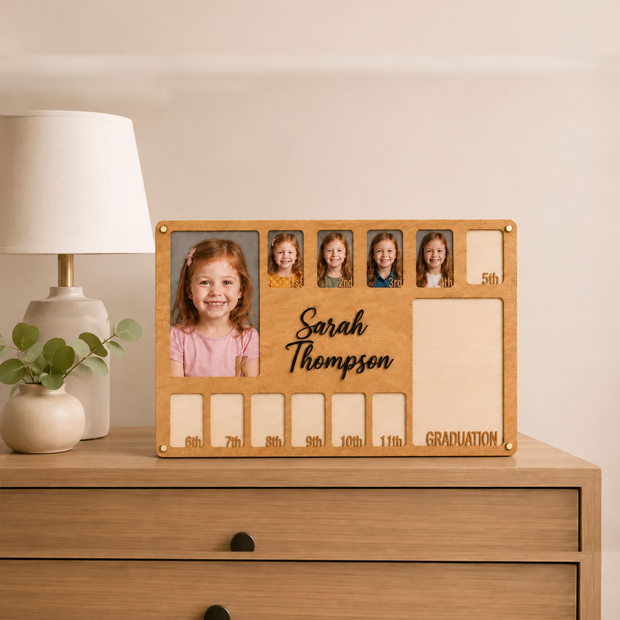 🎓 Personalized School Years Photo Frame | Kindergarten to Graduation Memory Keepsake