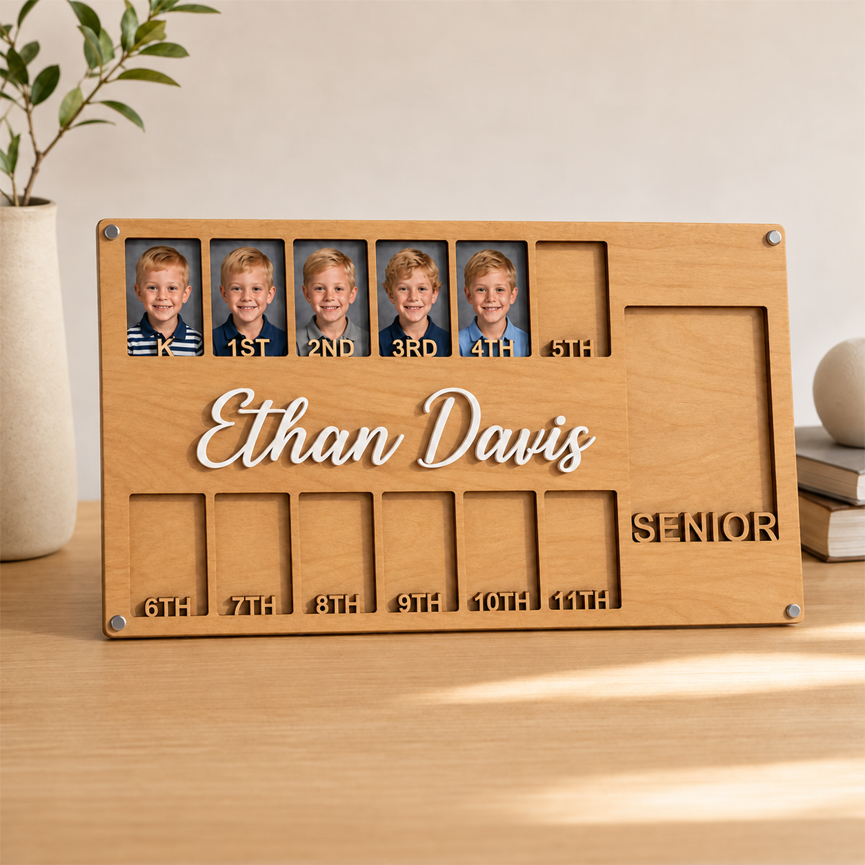 🖼️Personalized School Years Photo Frame | Custom Name Kindergarten to Senior Graduation Keepsake
