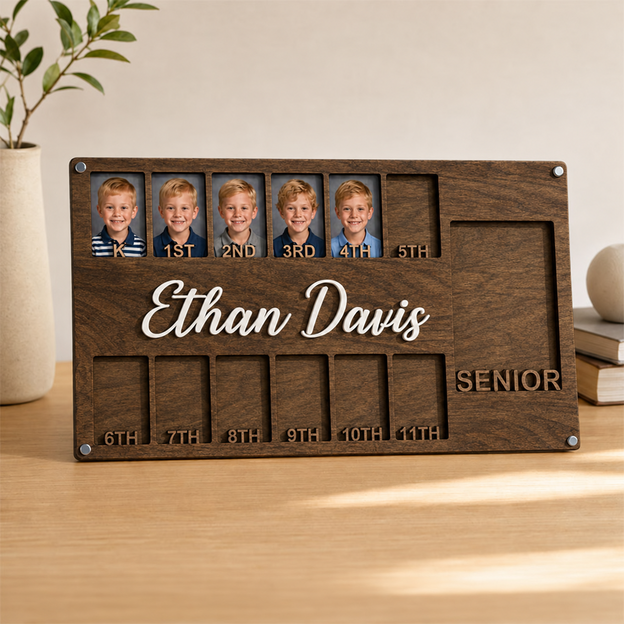 🖼️Personalized School Years Photo Frame | Custom Name Kindergarten to Senior Graduation Keepsake