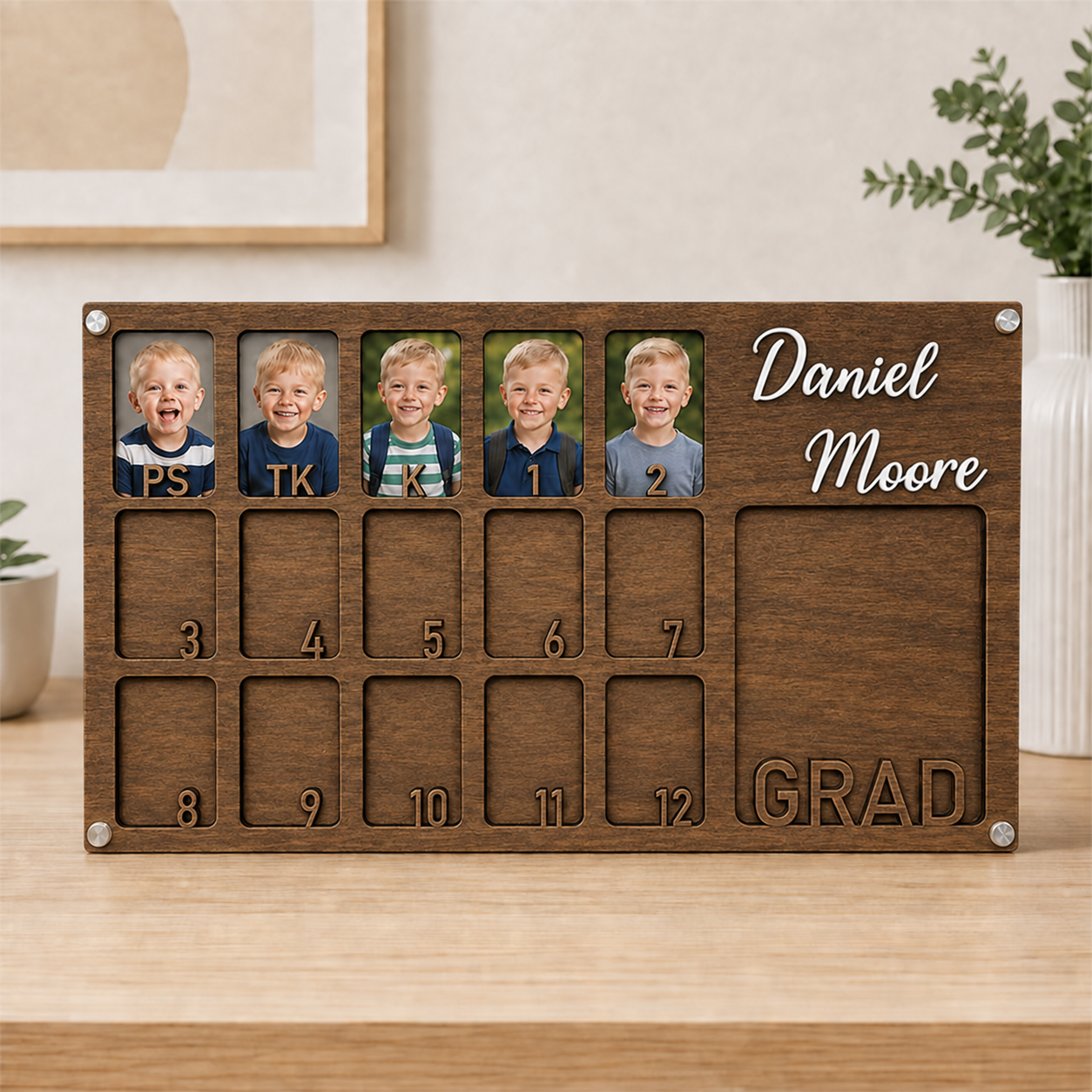🎓Personalized School Years Photo Frame | Preschool to Graduation Memory Keepsake with Custom Name & Class Year