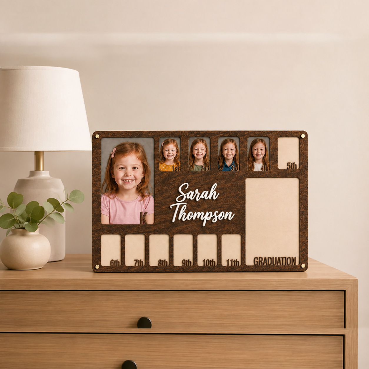 🎓 Personalized School Years Photo Frame | Kindergarten to Graduation Memory Keepsake