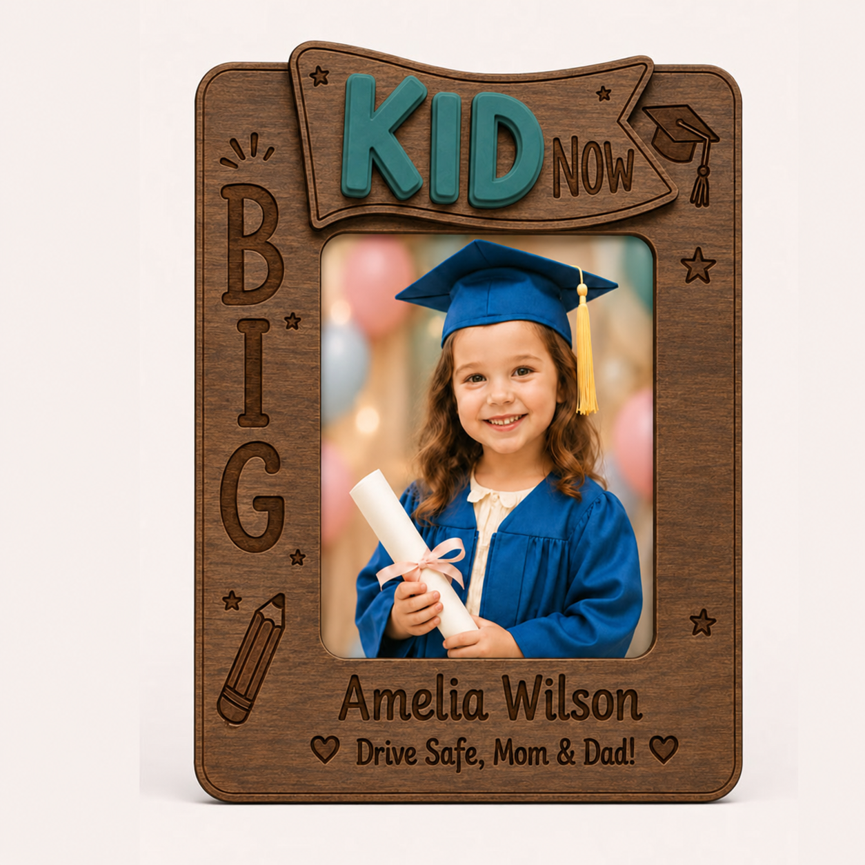 📸 Personalized Car Visor Photo Frame for Parents | Custom Kid Graduation Car Charm