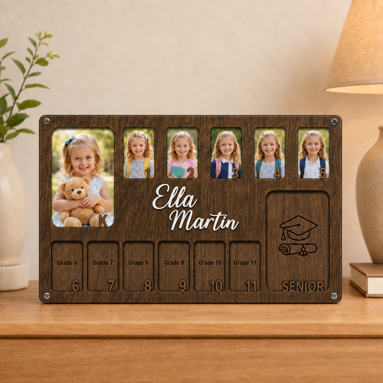 🎓 Personalized School Years Photo Frame | Kindergarten to Senior Graduation Keepsake
