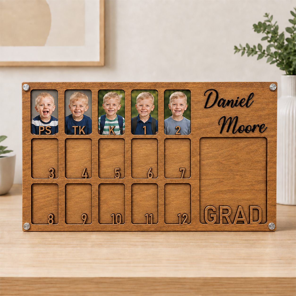 🎓Personalized School Years Photo Frame | Preschool to Graduation Memory Keepsake with Custom Name & Class Year